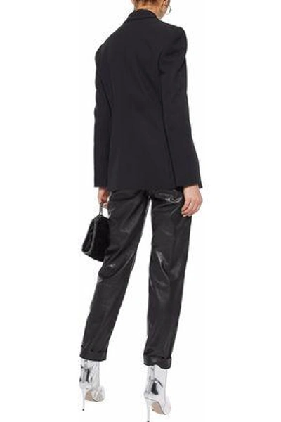 Shop Versace Woman Silk-crepe Blazer Black