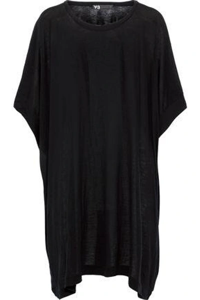Shop Y-3 Oversized Jersey Dress In Black