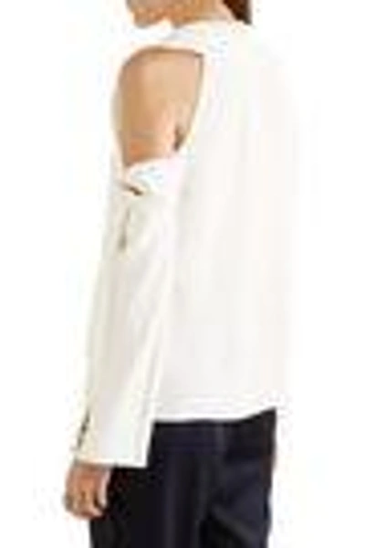 Shop 3.1 Phillip Lim / フィリップ リム Woman Cutout Silk-satin Top Ivory