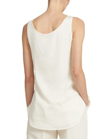 Shop Donna Karan Sleeveless Hi-lo Top In Classic Navy