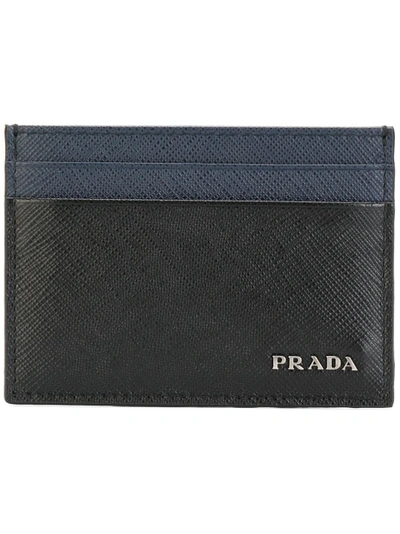 Shop Prada Logo Cardholder - Black