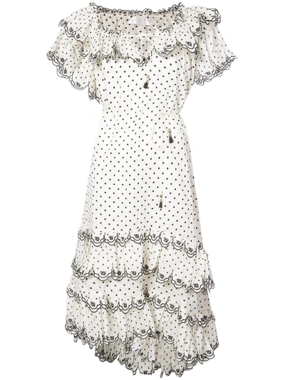 Shop Zimmermann Jaya Tiered Dress In White