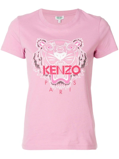Shop Kenzo Bleached Tiger T-shirt In Pink