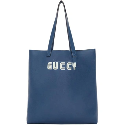 Shop Gucci Blue Large Elton John Tote In 4963 Blue