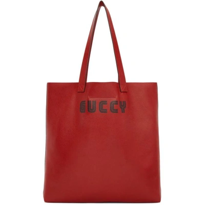 Shop Gucci Red Large Elton John Tote In 6072 Red