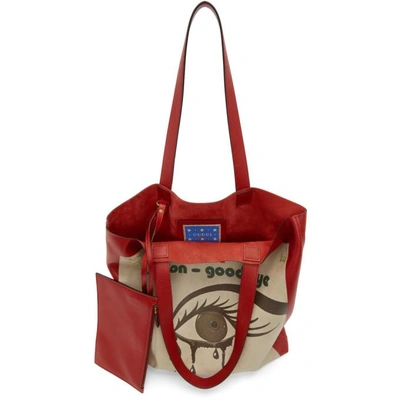 Shop Gucci Red Large Elton John Tote In 6072 Red