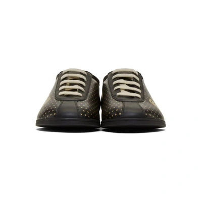 Shop Gucci Black Sega Guccy Falacer Sneakers In 1079 Black