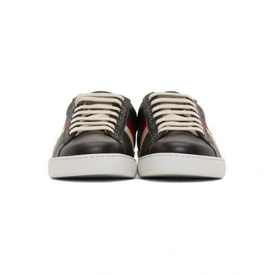Shop Gucci Black Blind For Love New Ace Sneakers In 1060 Black