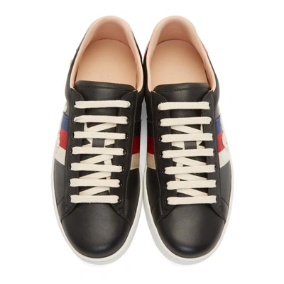 Shop Gucci Black Blind For Love New Ace Sneakers In 1060 Black