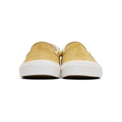 Shop Vans Yellow Suede Og 59 Lx Slip-on Sneakers In Honey.mstrd