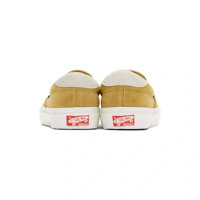 Shop Vans Yellow Suede Og 59 Lx Slip-on Sneakers In Honey.mstrd