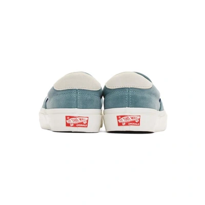 Shop Vans Blue Suede Og 59 Lx Slip-on Sneakers In Smk.blu.mrs