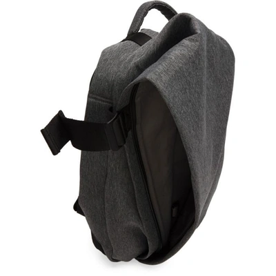 Shop Côte And Ciel Cote And Ciel Grey Medium Eco Yarn Isar Backpack In Black Melan