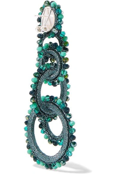 Shop Bibi Marini Sundrop Bead And Silk Earrings In Turquoise