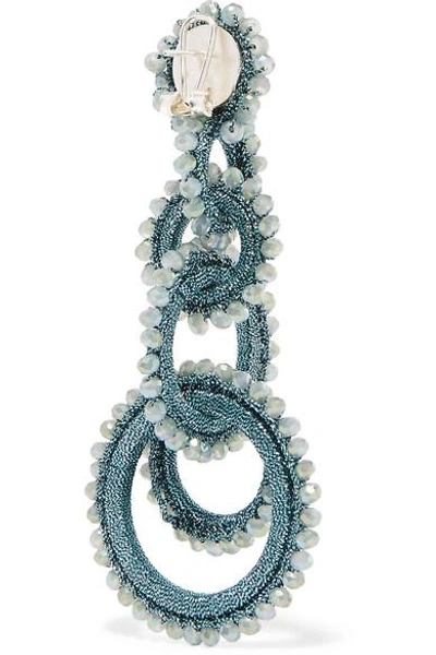 Shop Bibi Marini Sundrop Bead And Silk Earrings In Blue