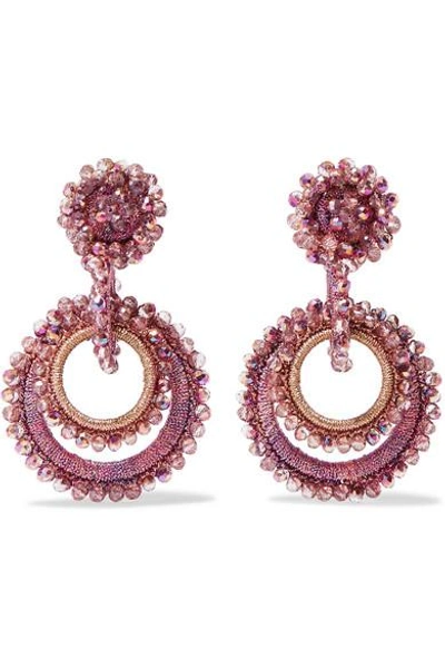 Shop Bibi Marini Mini Sundrop Bead And Silk Earrings In Pink