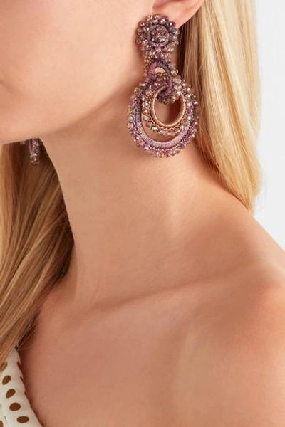 Shop Bibi Marini Mini Sundrop Bead And Silk Earrings In Pink