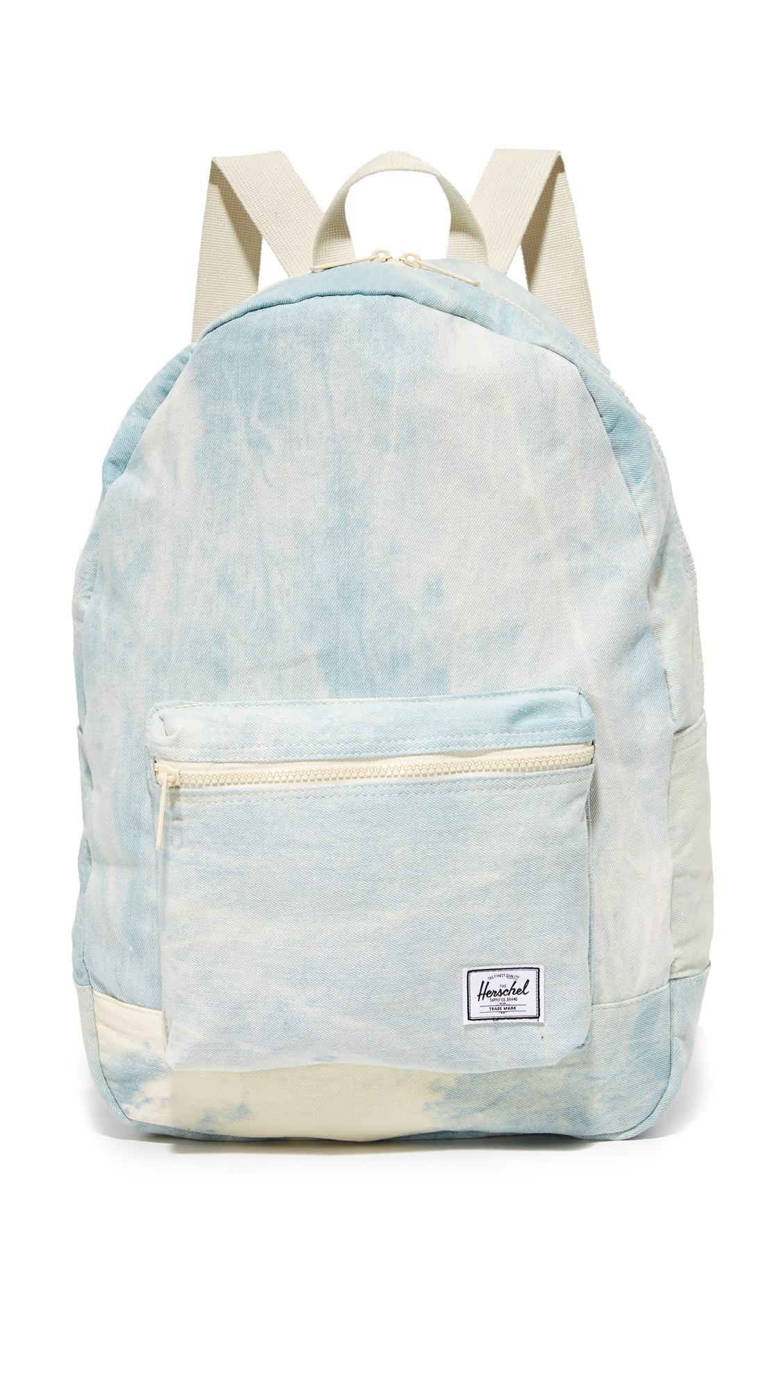 herschel bleached denim backpack