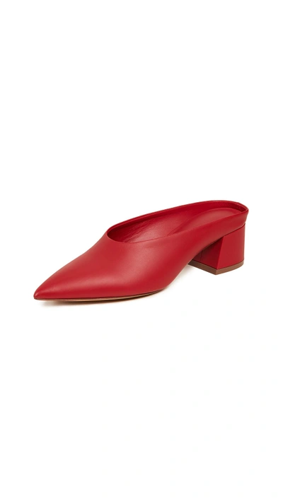 Shop Vince Ralston Mules In Red