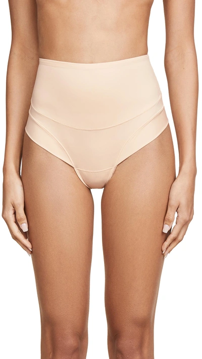 Shop Yummie Mid Waist Thong In Frappe