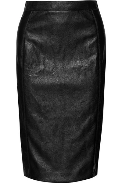 Shop Stella Mccartney Faux Leather Pencil Skirt In Black