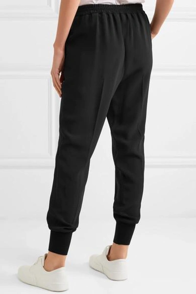 Shop Stella Mccartney Julia Stretch-cady Track Pants In Black