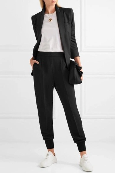 Shop Stella Mccartney Julia Stretch-cady Track Pants In Black