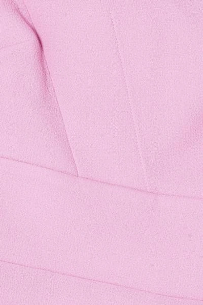 Shop Roland Mouret Off-the-shoulder Wool-crepe Top In Pink