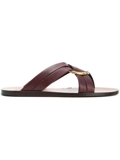 Shop Chloé Rony Flat Sandals - Red