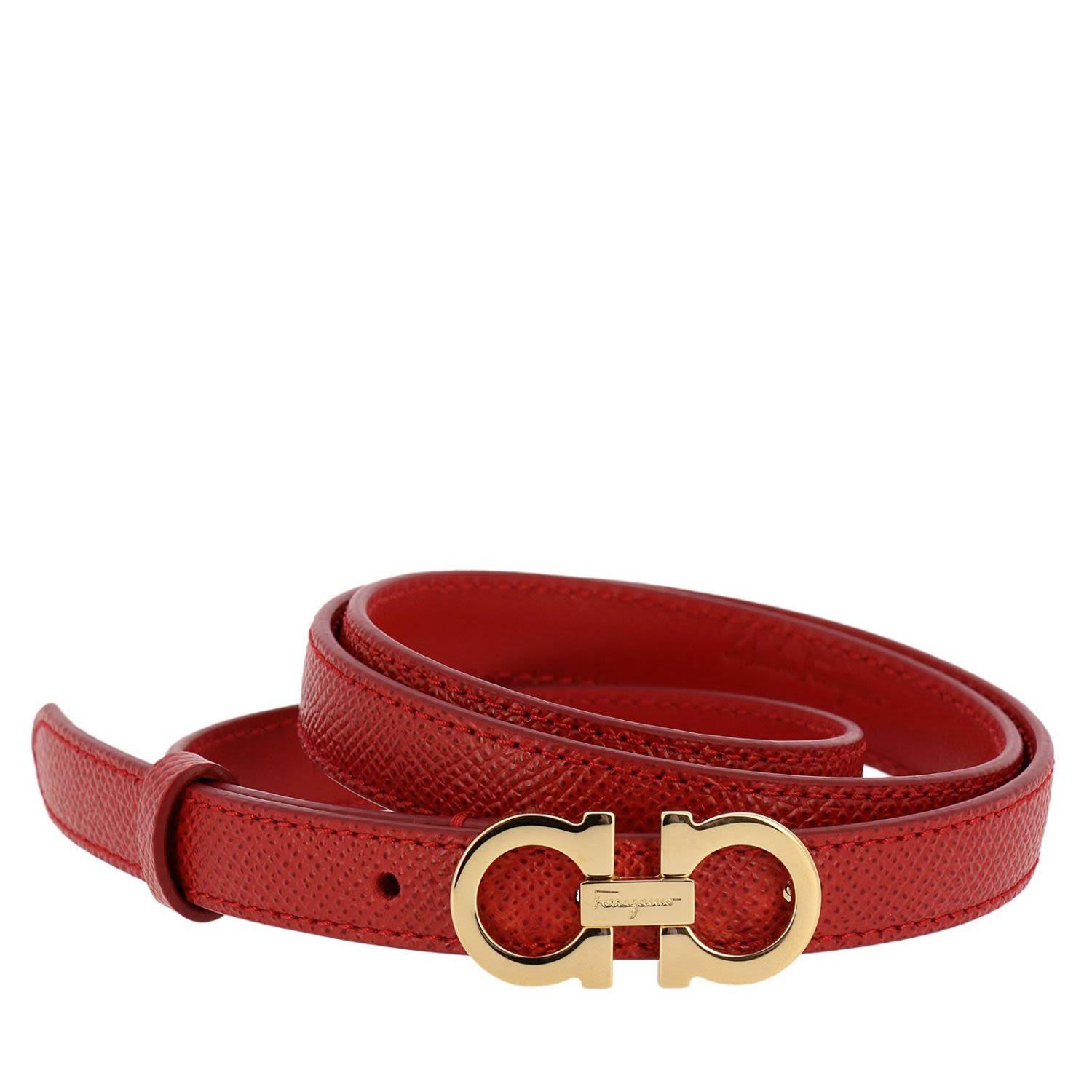 red ferragamo belt