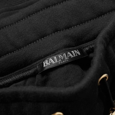 Shop Balmain Zip Pocket Biker Pant In Black