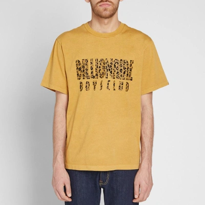 Shop Billionaire Boys Club Leopard Fill Straight Logo Tee In Yellow