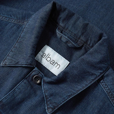 Shop Albam Press Overshirt In Blue