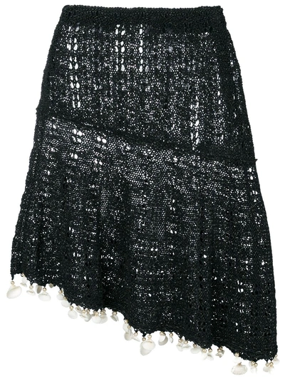 Shop Sonia Rykiel Asymmetric Knit Skirt