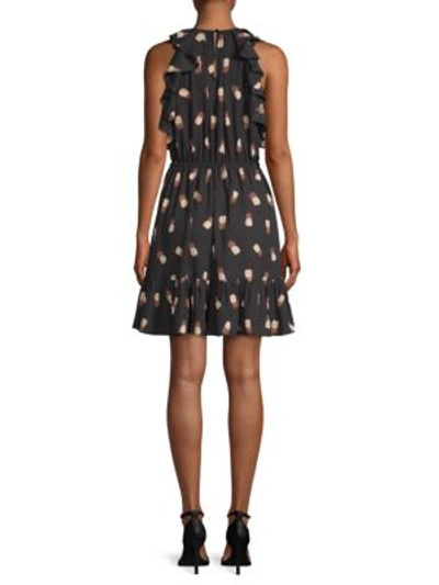 Shop Kate Spade Pineapple-print Sheath Dress In Black