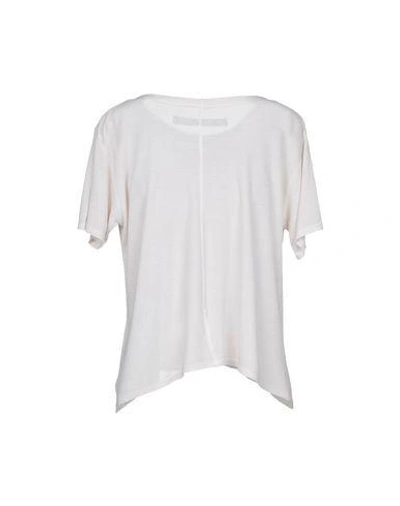 Shop Enza Costa T-shirts In Ivory