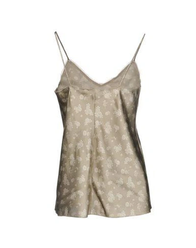 Shop Vince Silk Top In Grey