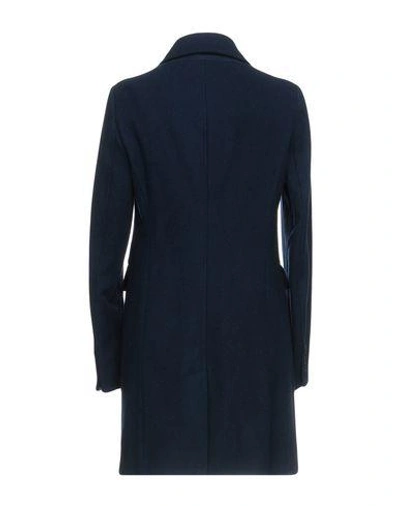 Shop Geox Coat In Dark Blue