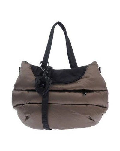 Shop Add Handbag In Khaki