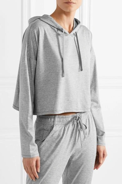 Shop We/me The Zen Stretch-jersey Hoodie In Gray
