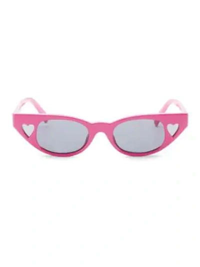 Shop Le Specs X Adam Selman The Heartbreaker 56mm Cat Eye Sunglasses In Blush