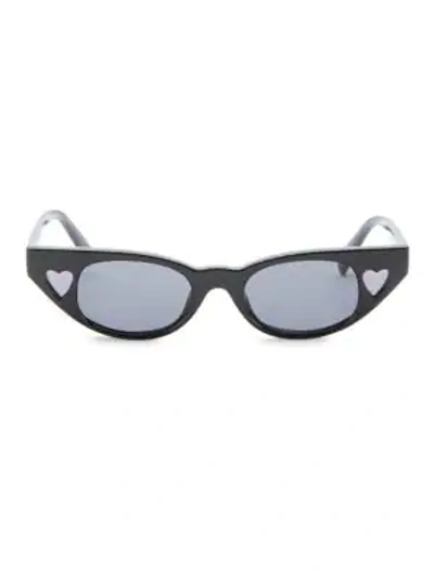 Shop Le Specs X Adam Selman The Heartbreaker 56mm Cat Eye Sunglasses In Black
