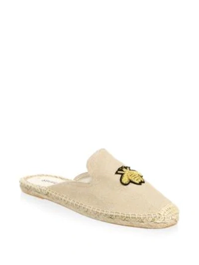 Shop Soludos Bee Canvas Mules In Sand
