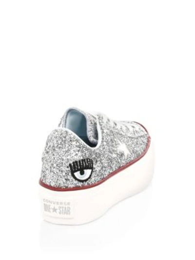 Converse Women's One Star Platform X Chiara Ferragni Glitter Sneakers In  Silver | ModeSens
