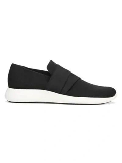 Shop Vince Aston Slip-on Fabric Sneakers In Black