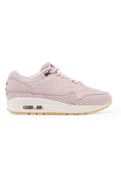Shop Nike Air Max 1 Si Leather And Mesh Sneakers In Pastel Pink