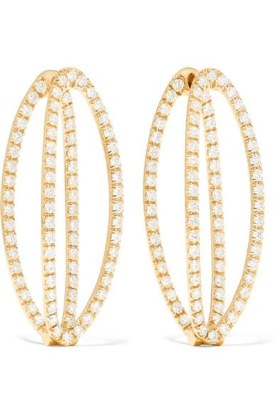 Shop Melissa Kaye Mila 18-karat Gold Diamond Earring