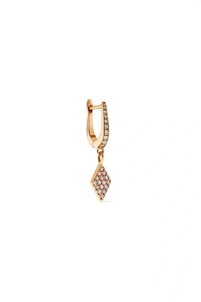 Shop Diane Kordas 18-karat Rose Gold Diamond Earring