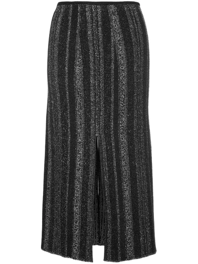 Shop Proenza Schouler Embroidered Midi Skirt - Black