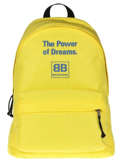 Shop Balenciaga Backpack Dream In Yellow